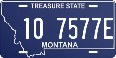 MT license plate 107577E