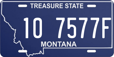 MT license plate 107577F