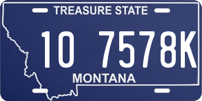 MT license plate 107578K