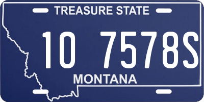 MT license plate 107578S