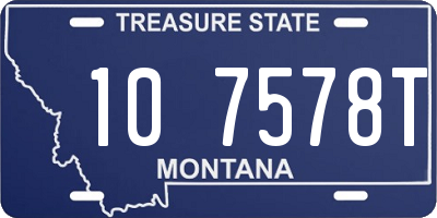 MT license plate 107578T