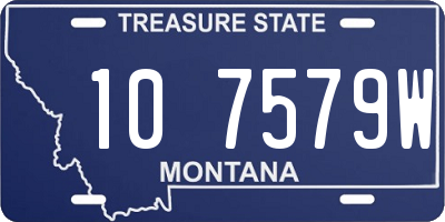 MT license plate 107579W