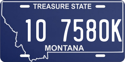 MT license plate 107580K