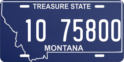 MT license plate 107580O