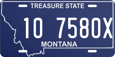 MT license plate 107580X