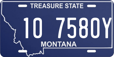 MT license plate 107580Y