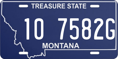 MT license plate 107582G