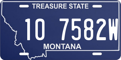 MT license plate 107582W