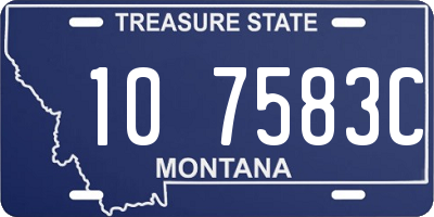 MT license plate 107583C