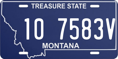 MT license plate 107583V
