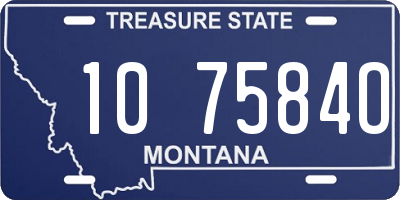 MT license plate 107584O