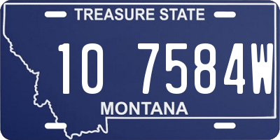 MT license plate 107584W