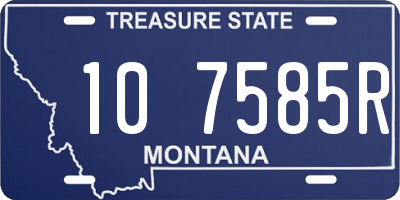 MT license plate 107585R