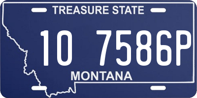 MT license plate 107586P