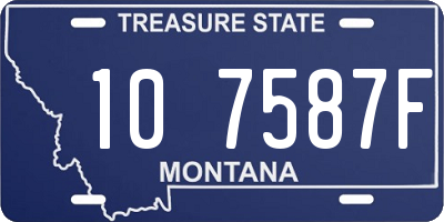 MT license plate 107587F
