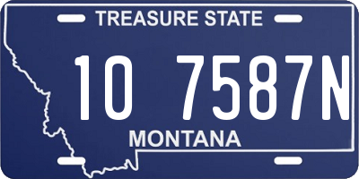 MT license plate 107587N