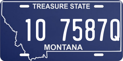 MT license plate 107587Q