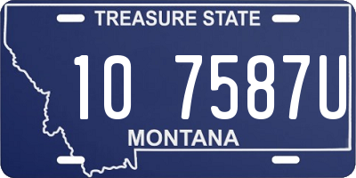 MT license plate 107587U