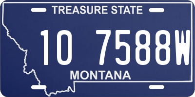 MT license plate 107588W