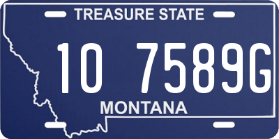 MT license plate 107589G