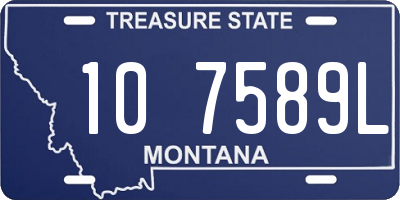 MT license plate 107589L