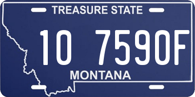 MT license plate 107590F
