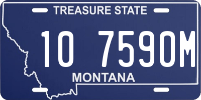 MT license plate 107590M