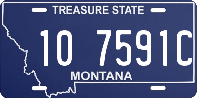 MT license plate 107591C