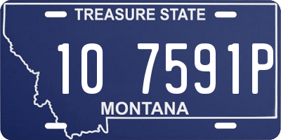 MT license plate 107591P