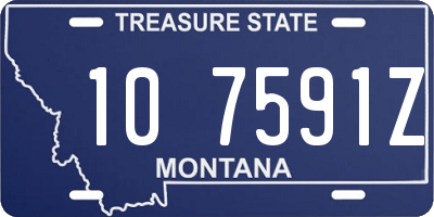 MT license plate 107591Z