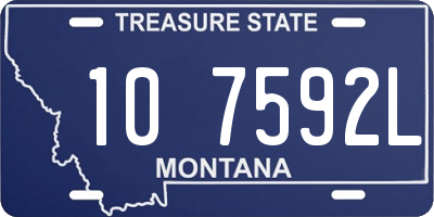 MT license plate 107592L