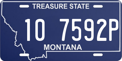 MT license plate 107592P