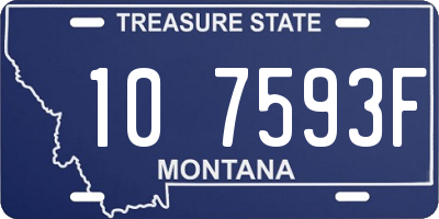 MT license plate 107593F