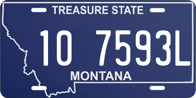 MT license plate 107593L