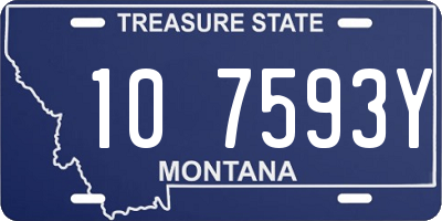 MT license plate 107593Y