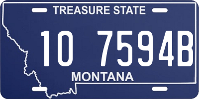 MT license plate 107594B