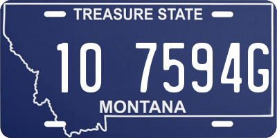 MT license plate 107594G