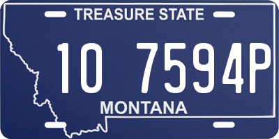 MT license plate 107594P