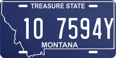 MT license plate 107594Y