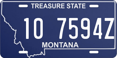 MT license plate 107594Z