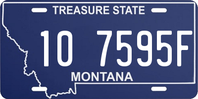 MT license plate 107595F