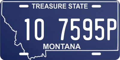 MT license plate 107595P