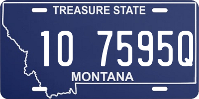 MT license plate 107595Q