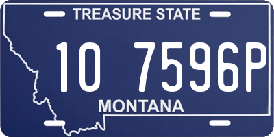 MT license plate 107596P