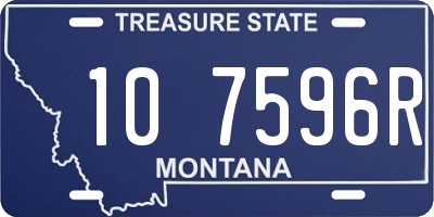 MT license plate 107596R