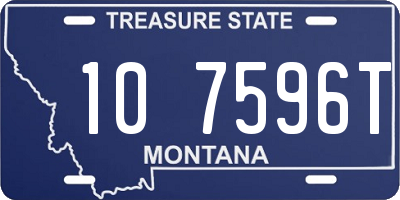 MT license plate 107596T