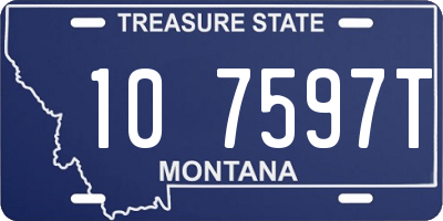 MT license plate 107597T