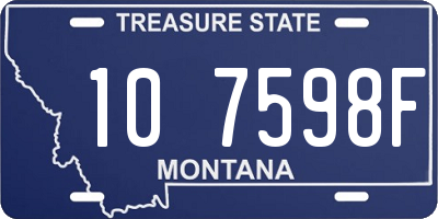 MT license plate 107598F