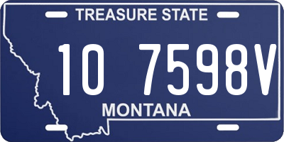 MT license plate 107598V