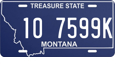 MT license plate 107599K